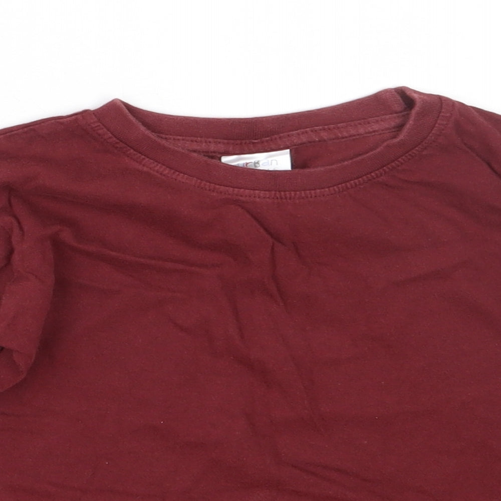 URBAN RASCALS Boys Red  Cotton Basic T-Shirt Size 5 Years Round Neck