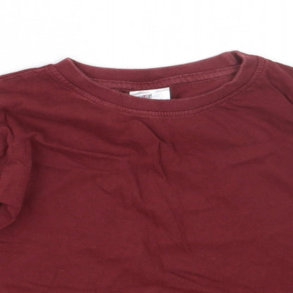 URBAN RASCALS Boys Red  Cotton Basic T-Shirt Size 5 Years Round Neck