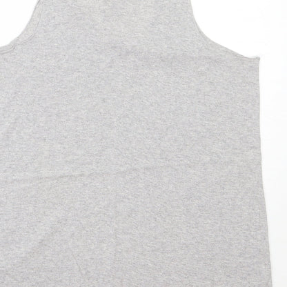 Primark Womens Grey  Polyester Basic Tank Size 12 Round Neck