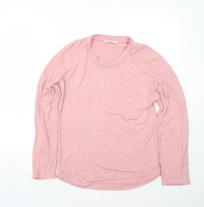 George Womens Pink Crew Neck  Viscose Pullover Jumper Size S