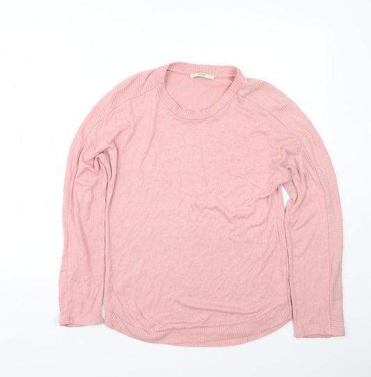 George Womens Pink Crew Neck  Viscose Pullover Jumper Size S
