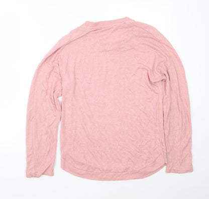 George Womens Pink Crew Neck  Viscose Pullover Jumper Size S