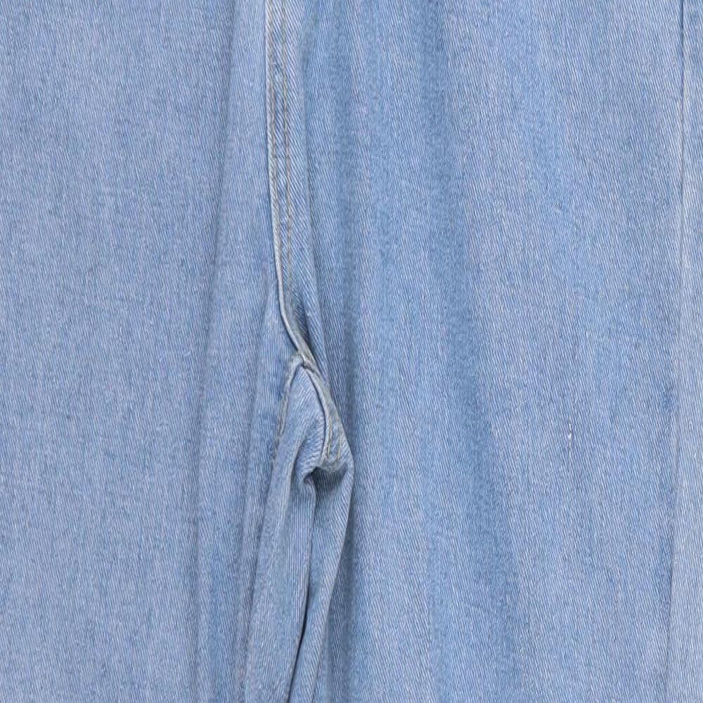 Boohoo Womens Blue  Cotton Skinny Jeans Size 10 L26 in Regular