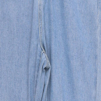 Boohoo Womens Blue  Cotton Skinny Jeans Size 10 L26 in Regular