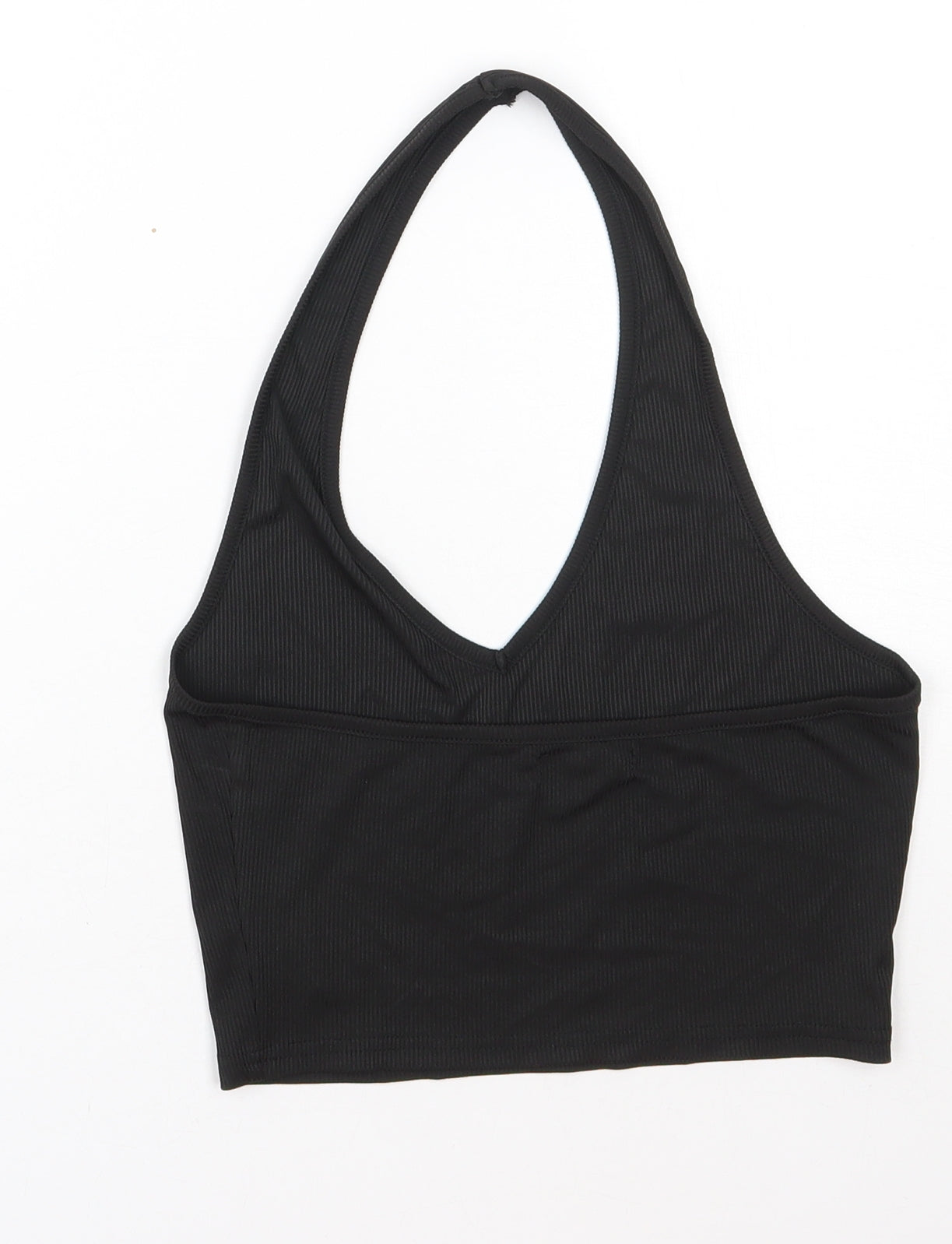 Womens UK Size XS ROMWE Black Cropped Tank