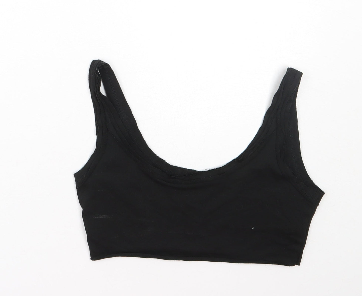 Womens UK Size XS Shien Black Cropped Tank