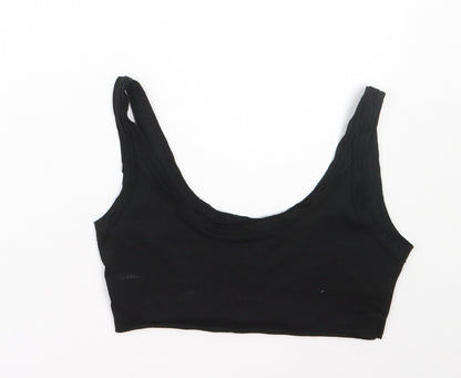 Womens UK Size XS Shien Black Cropped Tank