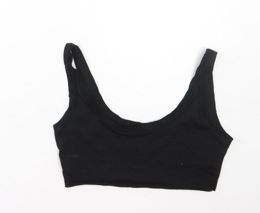 Womens UK Size XS Shien Black Cropped Tank