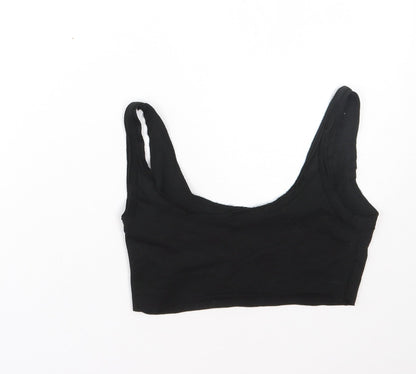 Womens UK Size XS Shien Black Cropped Tank