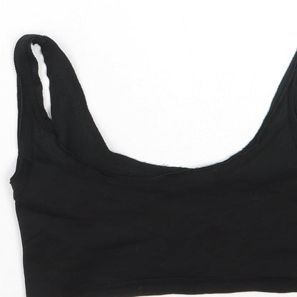Womens UK Size XS Shien Black Cropped Tank