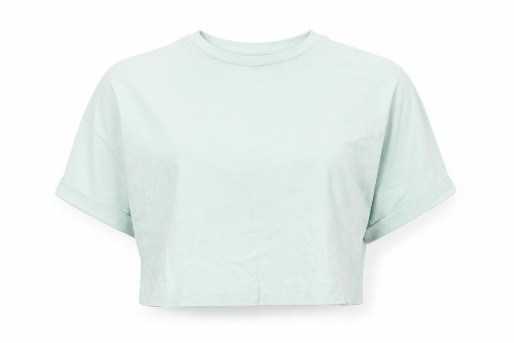 ASOS Womens Green  Cotton Basic T-Shirt Size 6 Round Neck