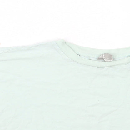 ASOS Womens Green  Cotton Basic T-Shirt Size 6 Round Neck