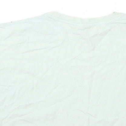 ASOS Womens Green  Cotton Basic T-Shirt Size 6 Round Neck