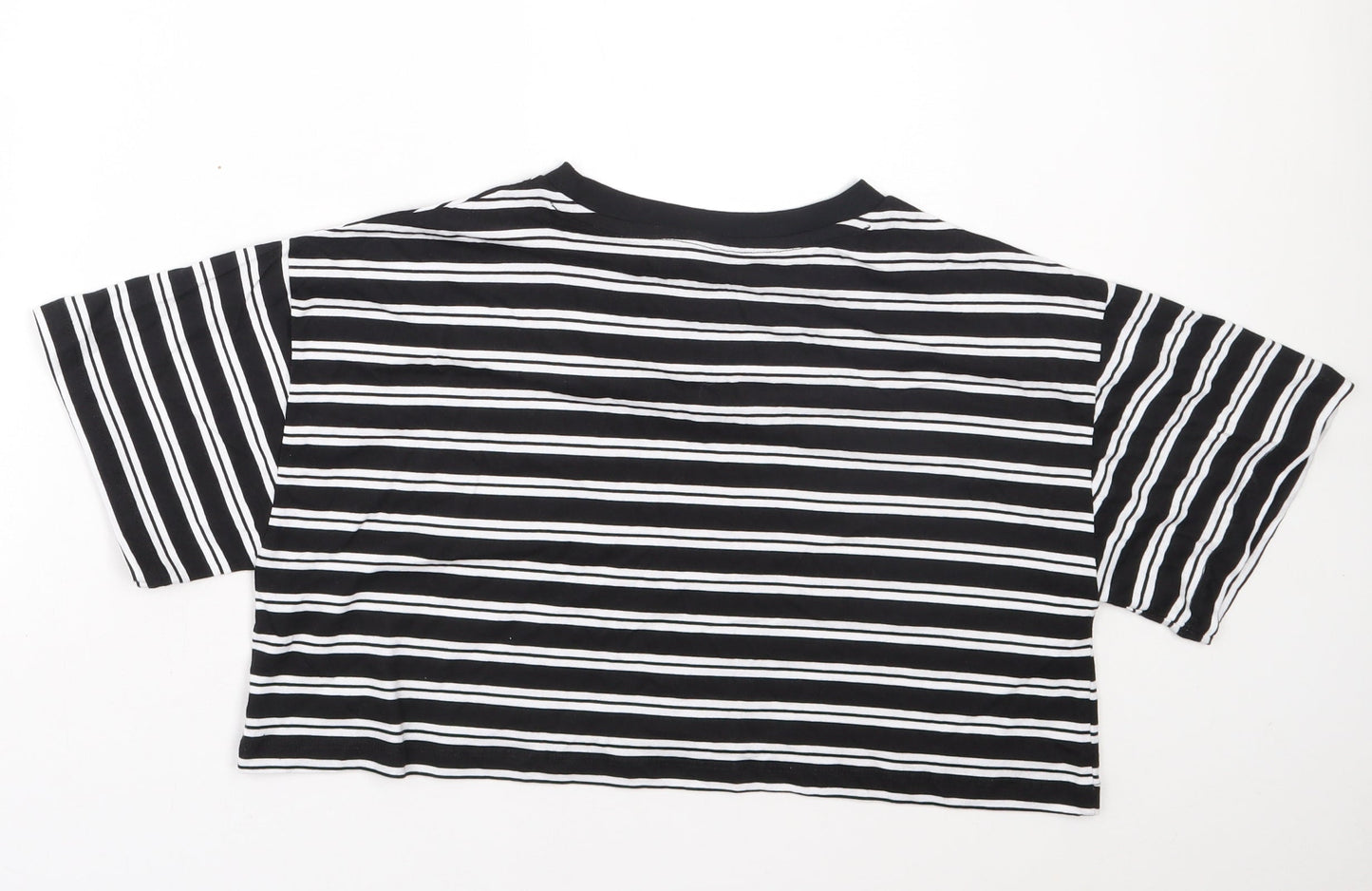 Womens UK Size 6 ASOS Black Cropped T-Shirt