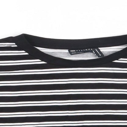 Womens UK Size 6 ASOS Black Cropped T-Shirt