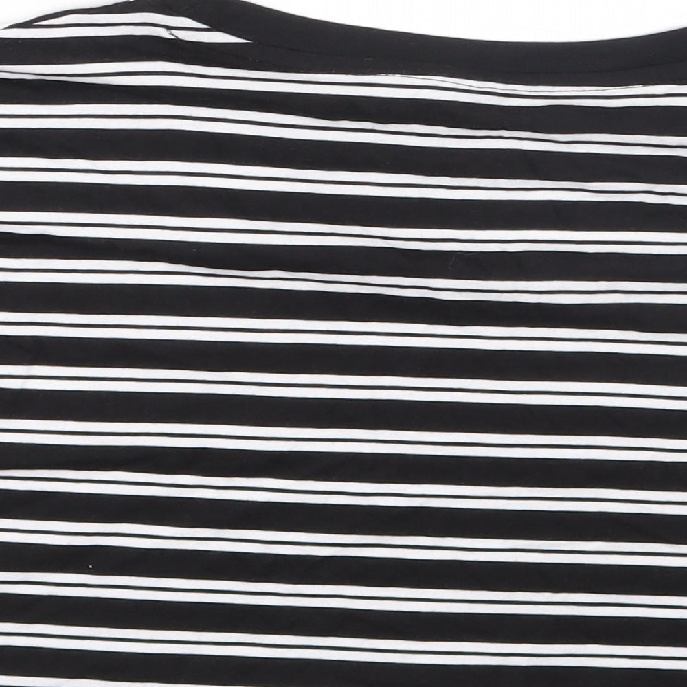 Womens UK Size 6 ASOS Black Cropped T-Shirt