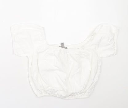 Womens UK Size 6 ASOS White Basic T-Shirt