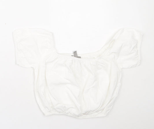 Womens UK Size 6 ASOS White Basic T-Shirt