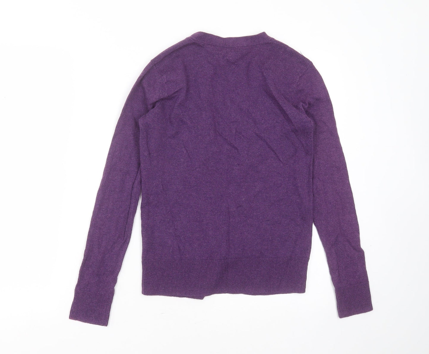 Gap Womens Purple V-Neck  Cotton Cardigan Jumper Size XS