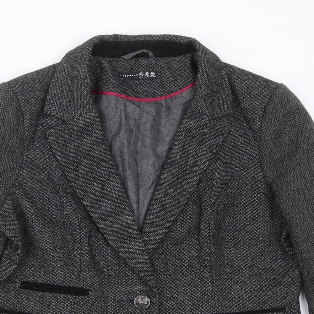 Primark Womens Grey  Polyester Jacket Blazer Size 14