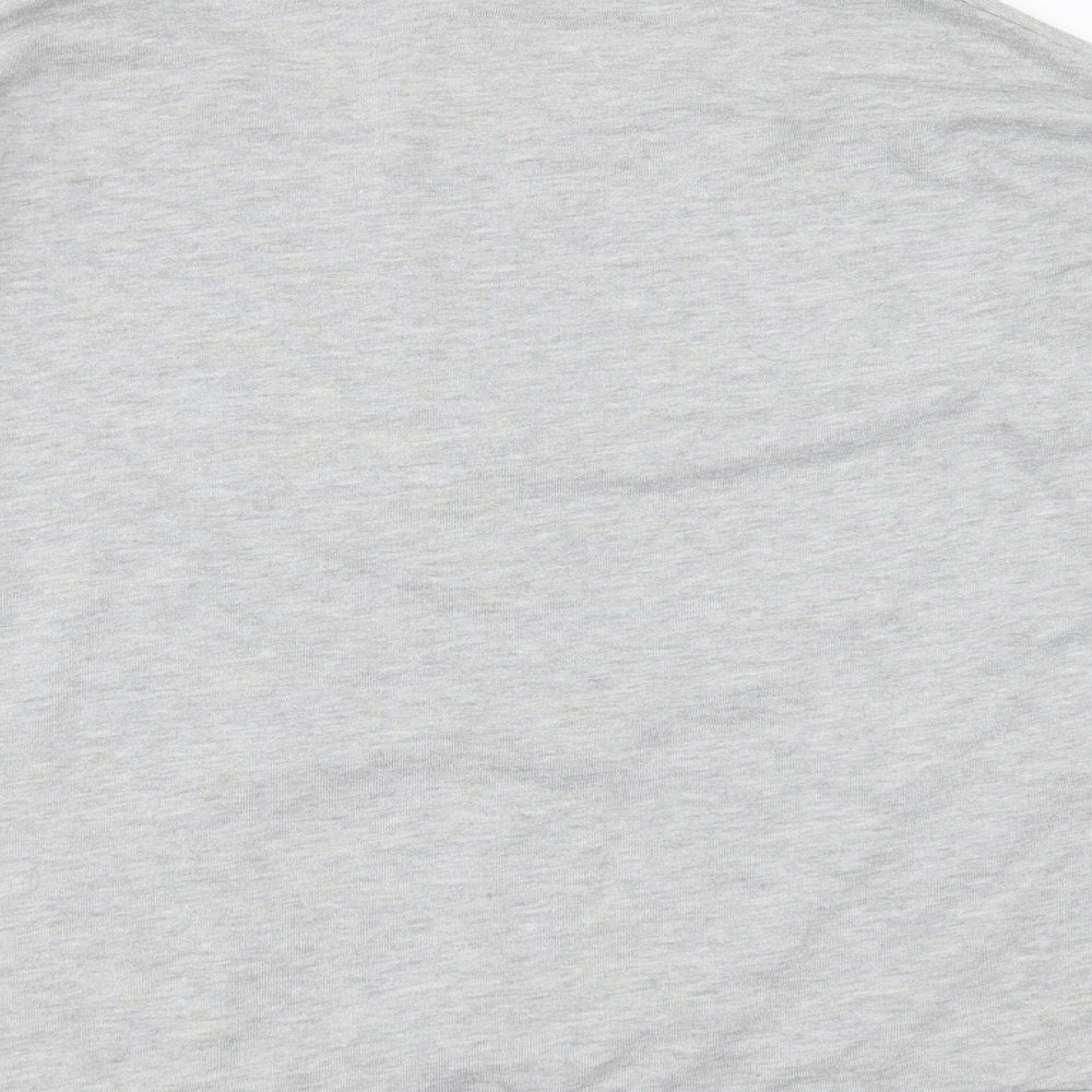 Brand and care label for Only women’s grey polyester pullover sweatshirt, size L, - bird, beaded