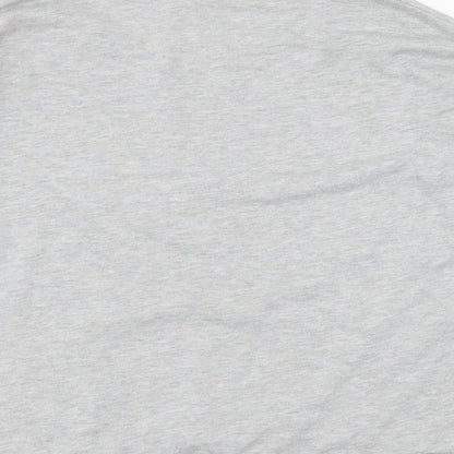 Brand and care label for Only women’s grey polyester pullover sweatshirt, size L, - bird, beaded