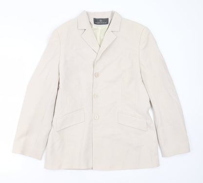 Womens UK Size 14 Essentials Regular Beige Suit Jacket