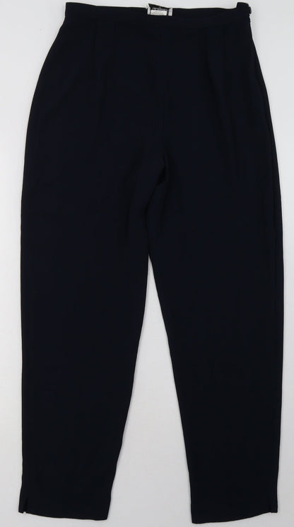 Just Elegance Womens Blue  Polyester Trousers  Size 14 L30 in Regular Button