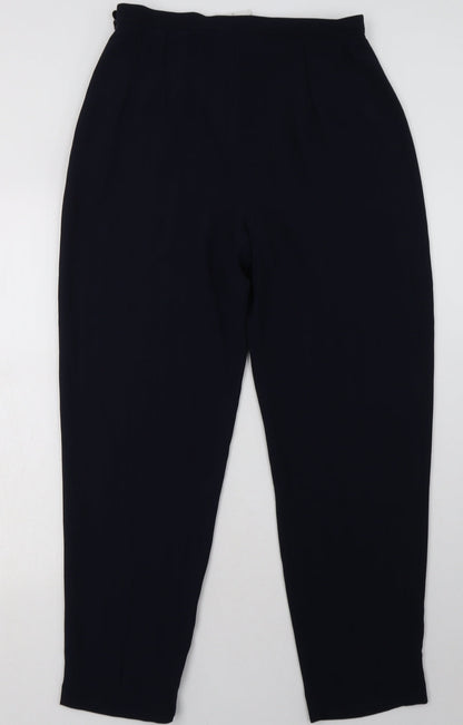 Just Elegance Womens Blue  Polyester Trousers  Size 14 L30 in Regular Button