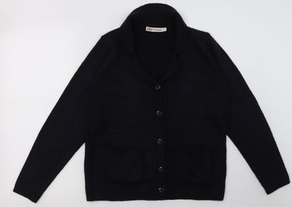 Womens UK Size 14 EWM Blue Cardigan Jumper