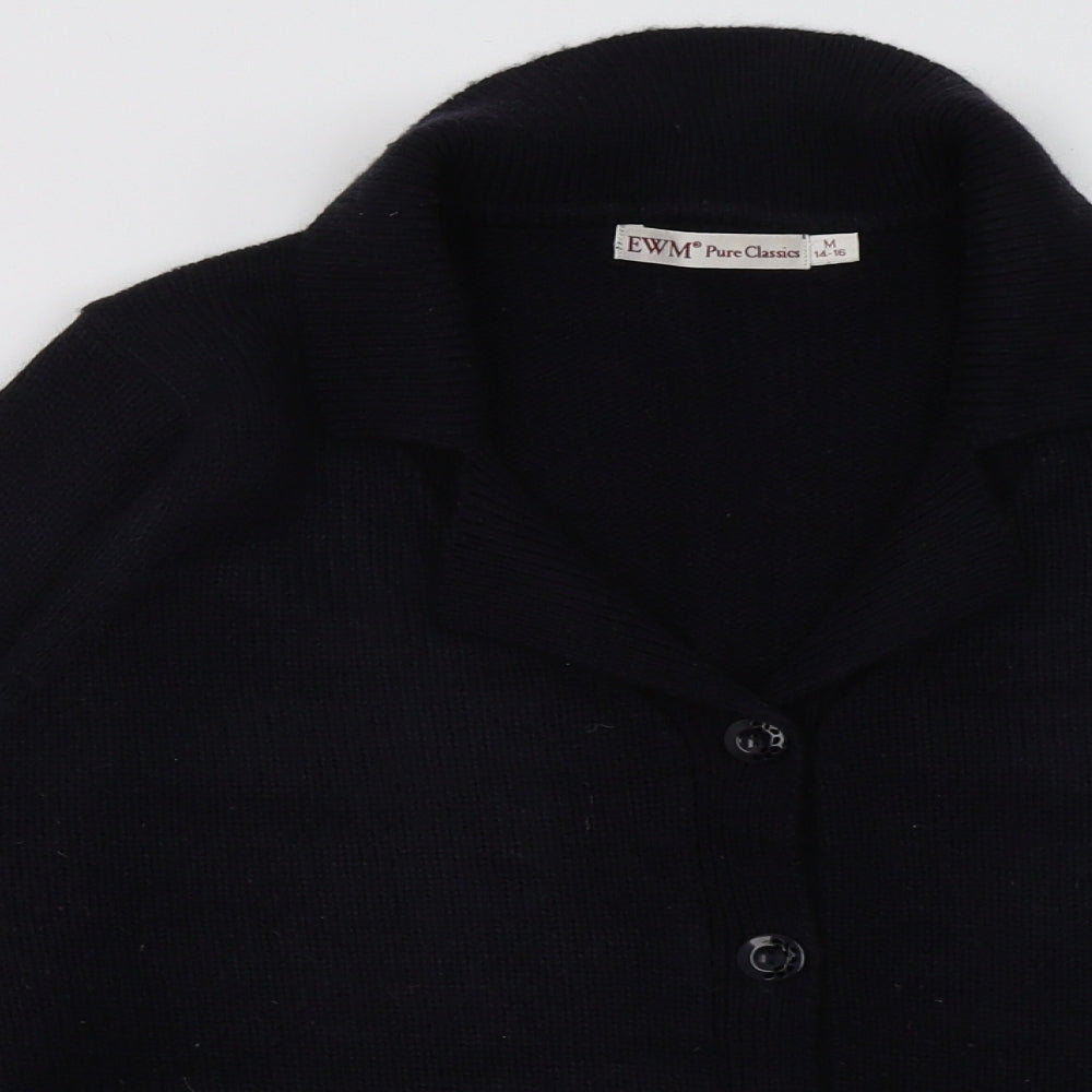 Womens UK Size 14 EWM Blue Cardigan Jumper