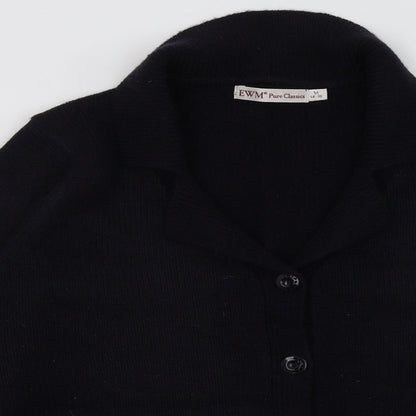 Womens UK Size 14 EWM Blue Cardigan Jumper
