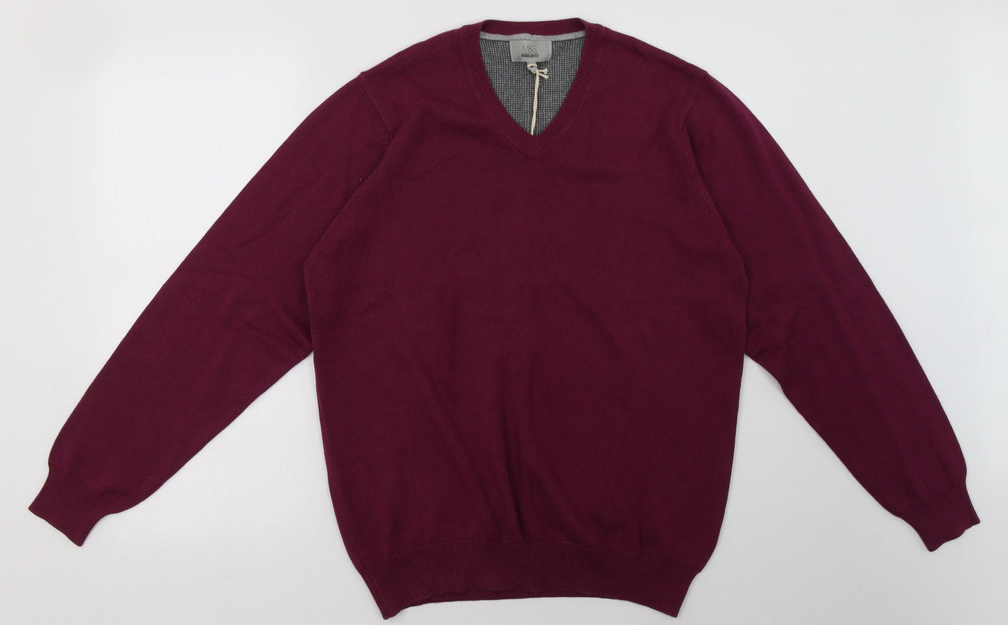 Mens UK Size M Marks and Spencer Purple Pullover Sweatshirt