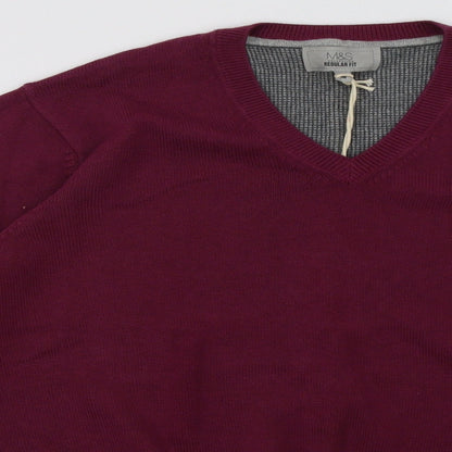 Mens UK Size M Marks and Spencer Purple Pullover Sweatshirt