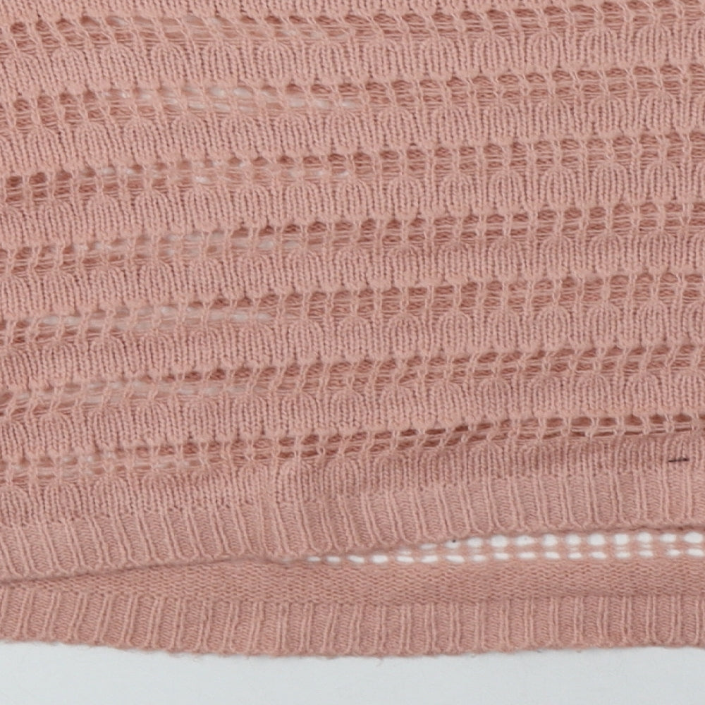 Missguided Womens Pink Striped Acrylic Pullover Sweatshirt Size M  Pullover