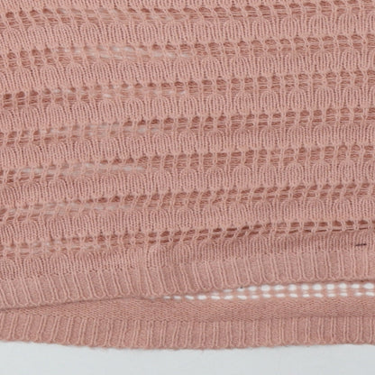 Missguided Womens Pink Striped Acrylic Pullover Sweatshirt Size M  Pullover
