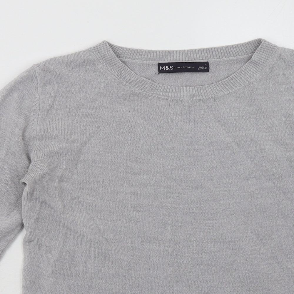 Womens UK Size 6 Marks and Spencer Grey Pullover Sweatshirt
