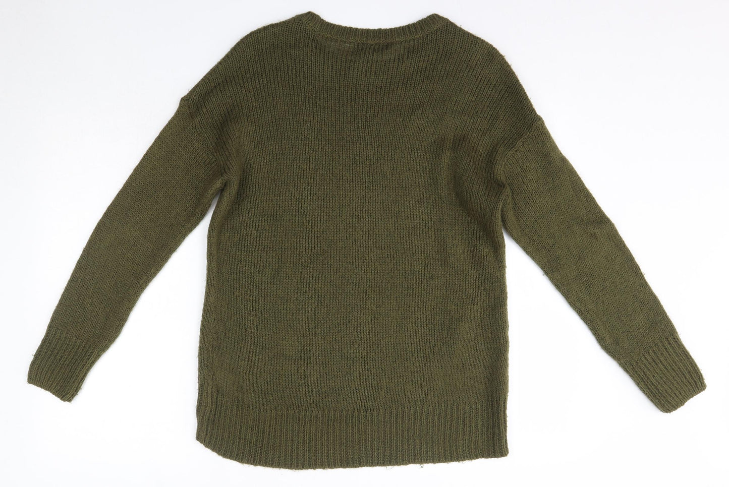 Womens UK Size S New Look Green Pullover Jumper
