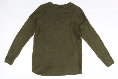 Womens UK Size S New Look Green Pullover Jumper