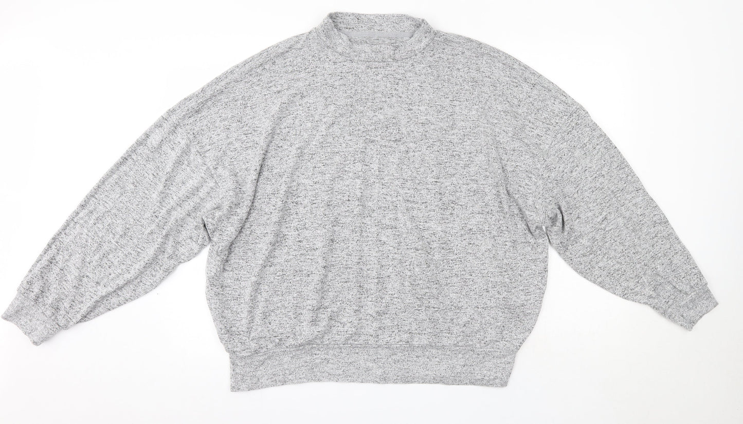 Primark Womens Grey High Neck  Viscose Pullover Jumper Size L   - Loungewear