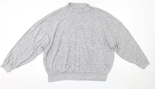 Primark Womens Grey High Neck  Viscose Pullover Jumper Size L   - Loungewear