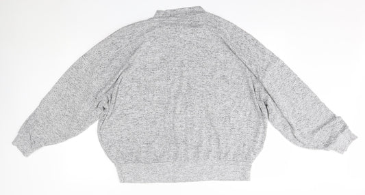 Primark Womens Grey High Neck  Viscose Pullover Jumper Size L   - Loungewear