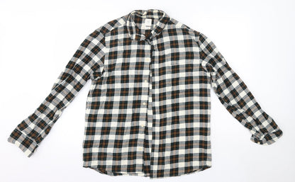 Mens UK Size M H&M Green  Button-Up Long Sleeve Casual Shirt