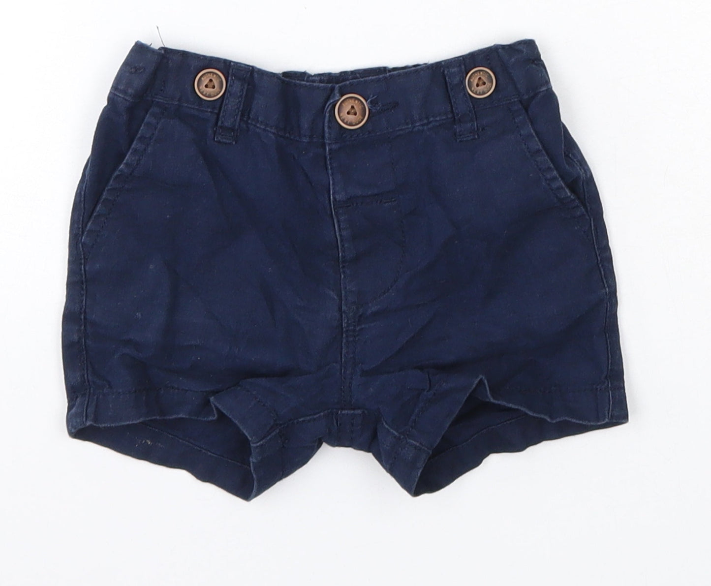 NEXT Baby Blue  100% Cotton Cropped Trousers Size 6-9 Months   - Shorts