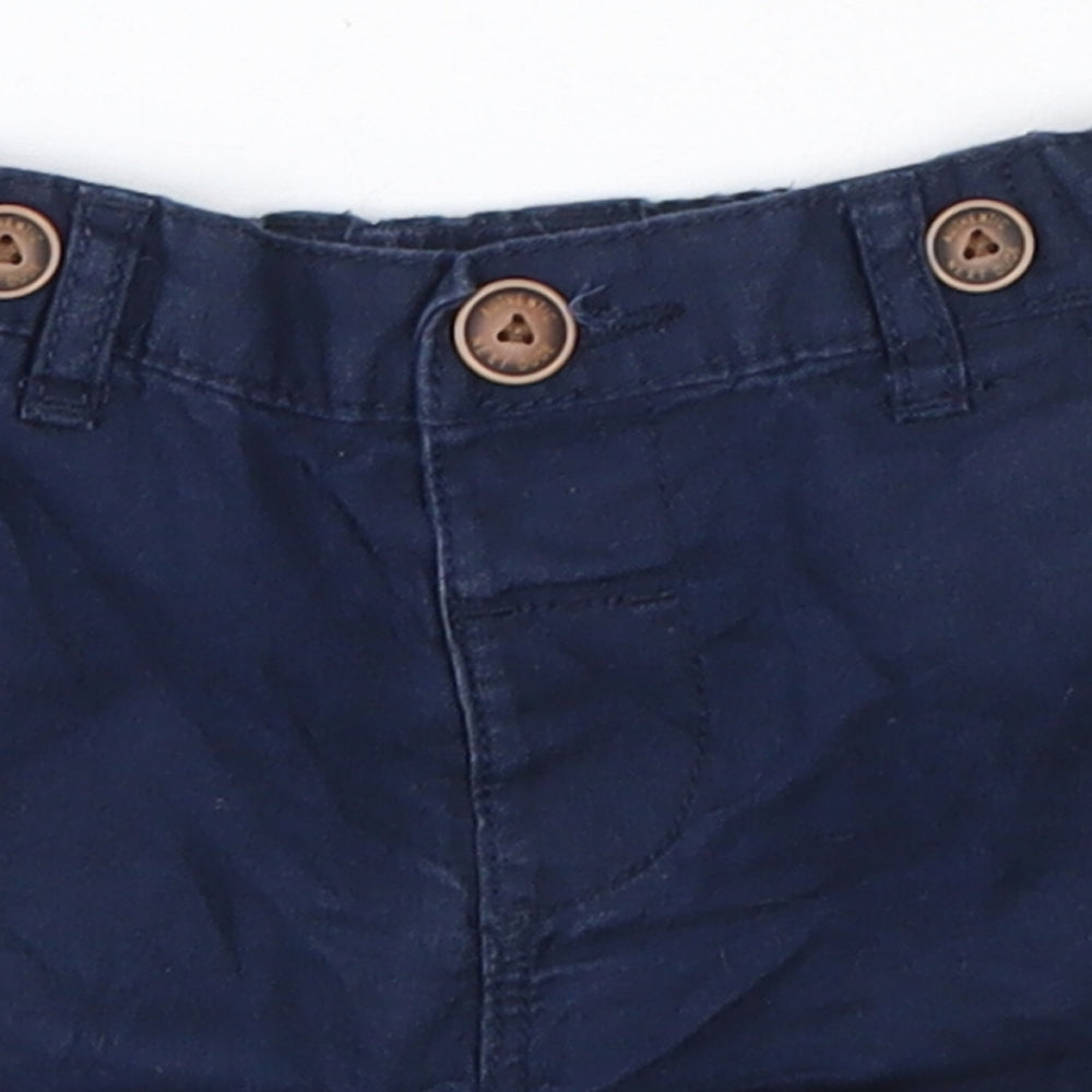 NEXT Baby Blue  100% Cotton Cropped Trousers Size 6-9 Months   - Shorts
