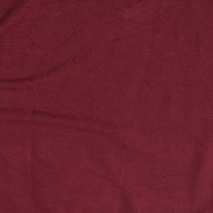 Brand and care label for Debenhams men’s pink v-neck acrylic jumper, size L