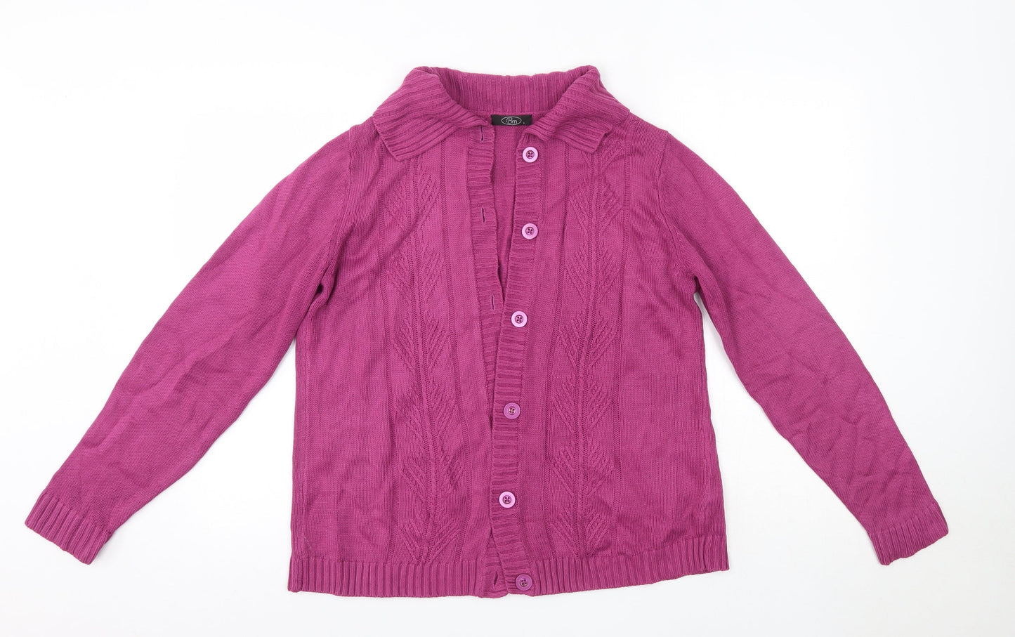 Womens UK Size S BM Pink Cardigan Jumper