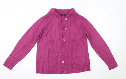 Womens UK Size S BM Pink Cardigan Jumper