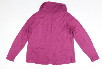Womens UK Size S BM Pink Cardigan Jumper