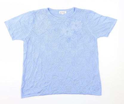 Womens UK Size M Fay Louise Blue Basic Blouse